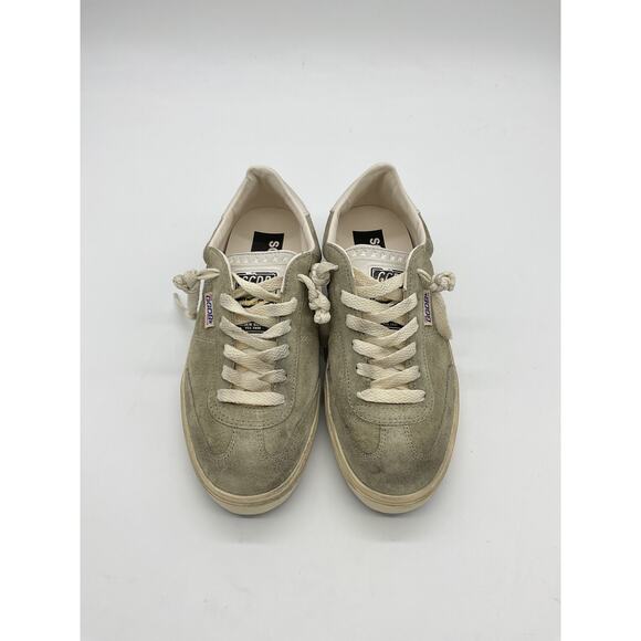 Golden Goose 'Soul-Star' Tan Leather Distressed Leather-Trimmed Suede Sneakers - Picture 3 of 5